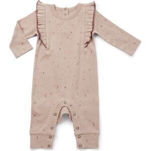 Pehr Organics Stardust‎ Organic Cotton Ruffle Romper 0-3M